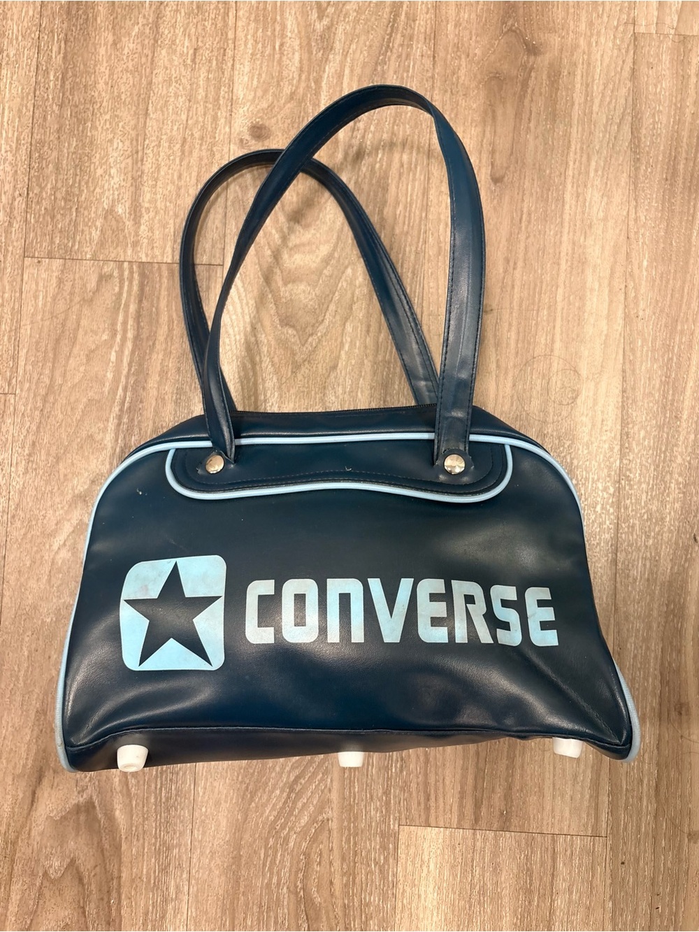 Converse Navy Blue Shoulder Bag with Light Blue Logo